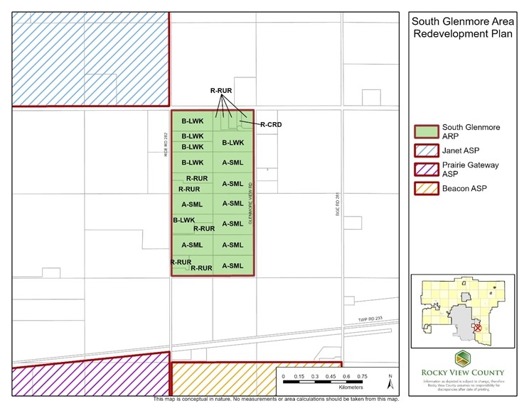 South Glenmore Area map