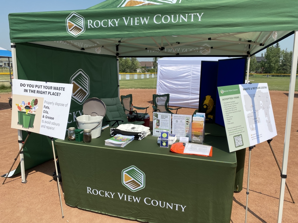 Rocky View County's Utilities department display at Langdon Days.