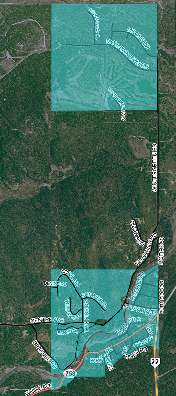 Brag Creek Area Water Restrictions Map