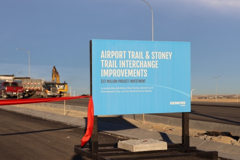 Airport Trail Stoney Trail Interchange ribbon cutting ceremony.