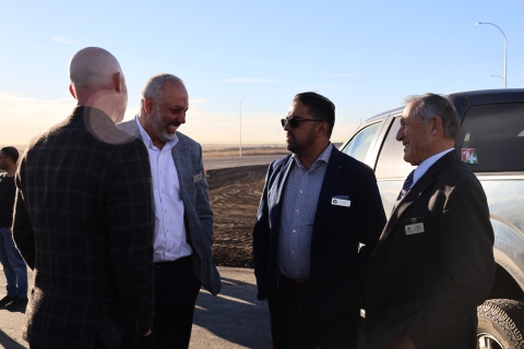 Airport Trail Stoney Trail Interchange ribbon cutting ceremony.